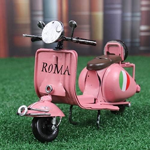 Designsn Motorcycle Model, European Style Retro Scooter Simulation Iron Car Manual Crafts Decoration Motorcycle Model Home Restaurant Cafe Bar Counter Decoration Toy Window Showpiece, Birthday Present