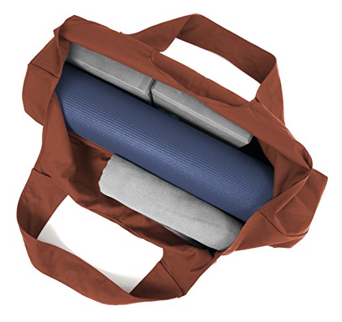 Yogiii Large Yoga Mat Bag | The Original YogiiiTotePRO | Large Yoga Mat Tote Sling Carrier with Side Pocket | Fits Most Size Mats (Burnt Orange)