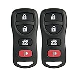 Keyless2Go New Replacement Shell Case and 4 Button Pad for Remote Key Fob with FCC KBRASTU15 - SHELL ONLY (2 Pack)