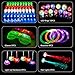 MIBOTE 67 PCS LED Light Up Toys Glow in the Dark Party Favors Party Supplies for Kids Adults with 40 Finger Lights, 10 Bumpy Rings, 5 Flashing Glasses, 4 Bracelets, 4 Hair Lights and 4 Light up Necklaces