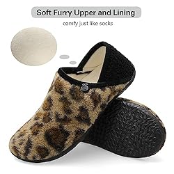 Fuzzy House Slippers for Women Men Indoor Closed