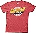 The Big Bang Theory Bazinga! Mens Red Heather T-Shirt M