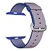 MXY Apple Watch Band, 2016 Fine Woven Nylon Strap Replacement Wrist Classic Bracelet (38MM-Royal Blue)