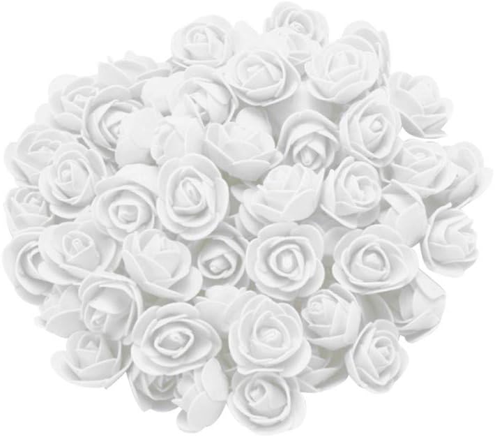 Artificial Foam Flower,100Pcs/200Pcs Fake Roses Flowers Heads in Bulk Wholesale Handmade for Wedding Decoration Valentine's Day