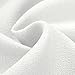 jinchan Valance for Bathroom Kitchen Short Privacy Semi Sheer Window Dressing Casual Weave Curtain Drapes 1 Panel W54 x L38 White