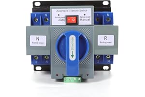 GMSLUU 110V Dual Power Automatic Transfer Switch 2P 63A Dual Power Generator Changeover Switch 50HZ/60HZ Blue