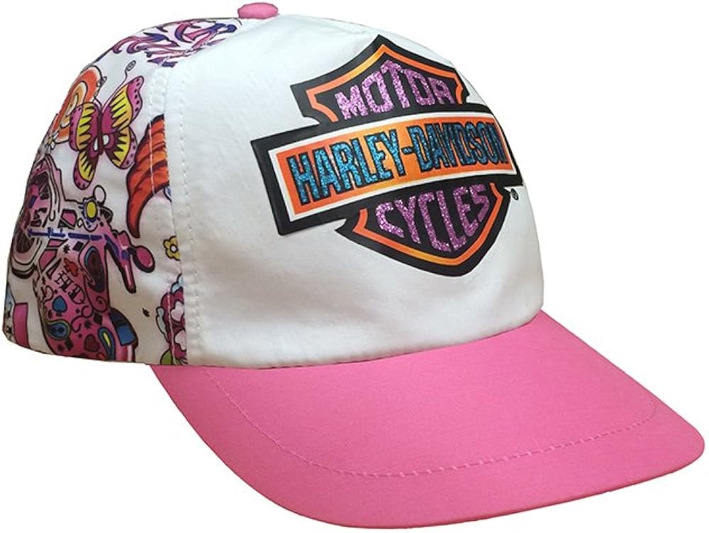 HarleyDavidson Girls' Baseball Cap 7230617 Pink/White Clothing