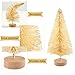 KUUQA 48 Pcs Mini Christmas Trees - Bottle Brush Tabletop Model for Decoration, DIY Room Decor, Diorama Models (White), Small Size