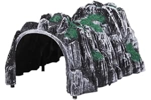 Simulation Rockery Train Cave Tunnel Model - 7 Inch Plastic Miniature Railway Accessory for Kids