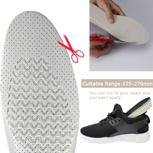 Insoles to increase height Designed with improved arch, non-slip and comfortable riser insoles,Height Increasing Insole Pads 1 pair, (EU 35-43) (Arched 2 cm) Black