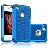 iPhone 5S Case, iPhone SE Case, Tekcoo(TM) [Tmajor Series] [Navy Blue] iPhone 5 5S SE 5SE Case Shock Absorbing Hybrid Defender Rugged Cover Skin Shell Hard Plastic Outer & Rubber Silicone Inner
