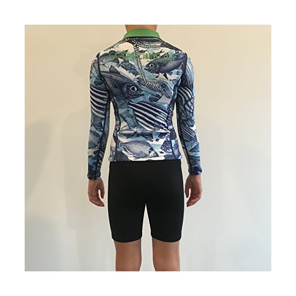 WETSUIT-JACKET-for-WATERSPORTS-ULTRA-STRETCH-DOUBLE-LAYERED-LUXURIOUS-BOUTIQUE-DESIGNS-FOR-KIDS-YOUTH-6-14yrs-FISH-design