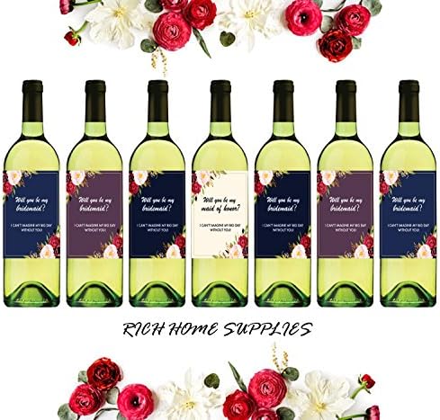 I Can't Say I Do Without You | Set of 7 Wedding Wine Bottle Bridesmaid Wine Labels for Bridal Party