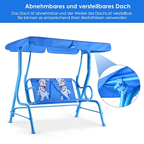 COSTWAY Kinder Hollywoodschaukel Kinderschaukel Gartenschaukel Garten Schaukel Gartenliege Schaukelbank Gartenbank mit… – Bild 5