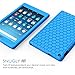 MoKo Case for Fire HD 8 2016 Tablet - [Honey Comb Series] Light Weight Soft Silicone Back Cover [Kids Friendly] for Amazon Fire HD 8 (Previous 6th Generation - 2016 Release ONLY), Blue