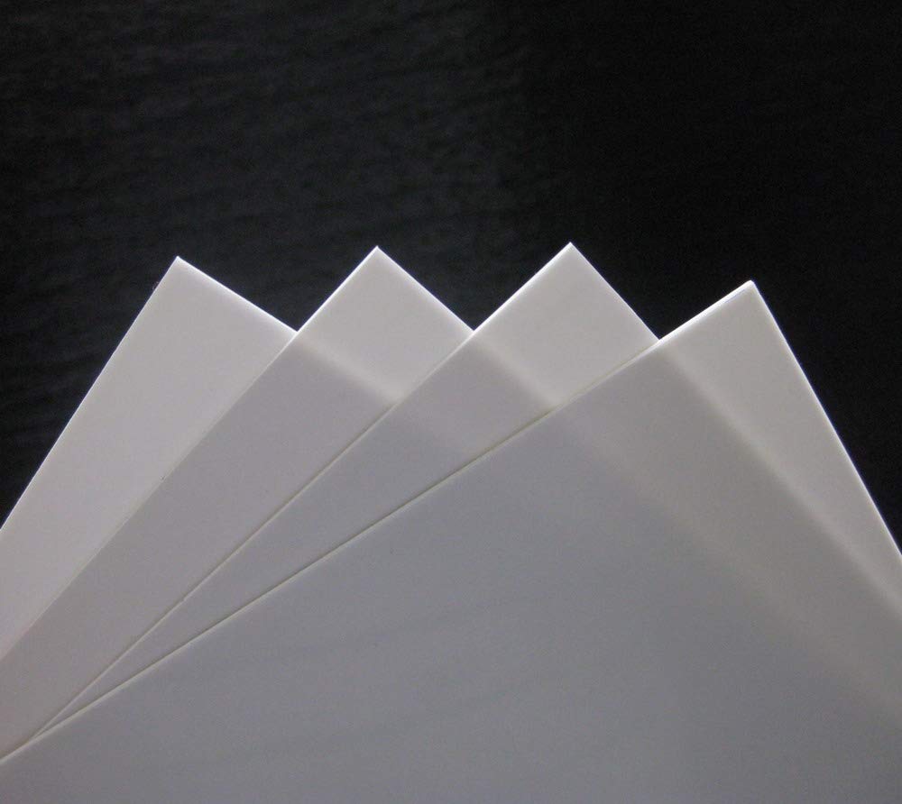 ABS0920 4pcs 2mm Thickness 200mm x 250mm White Polystyrene Sheets 9.84'' x 7.87'' x 0.079'' ABS Styrene Sheets for Model Train Layout New (2mm)