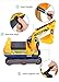 COLOR TREE Toddler Ride-on Excavator Construction Truck Toys for Kids Digger Scooter Vehicle Bulldozer Includes Helmet