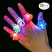 BUDI 25-Pcs Christmas Gifts Light Up Toys LED Finger Lights Rings Party Favors Lights for Kids and Adults Assorted Styles Xmas Stocking Stuffers
