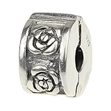 Beads Hunter 925 Sterling Silver Rose Clip Stopper For European Bracelet