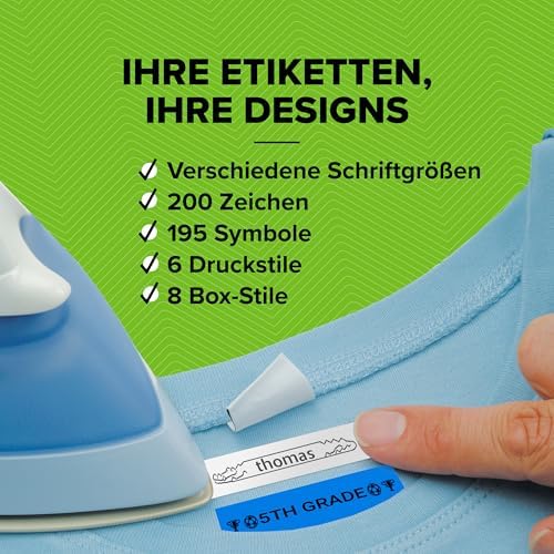 LetraTag LT-100H Beschriftungsgerät Handgerät | Tragbares Etikettiergerät mit ABC Tastatur | blau | Ideal fürs Büro oder zu Hause