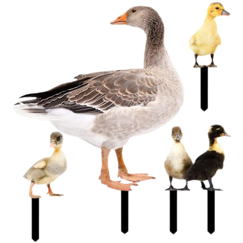 Operitacx Duck Garden Ornament Yard Art Animal Stake Realistic Outdoor Lawn Decoration for Courtyard and Garden Display