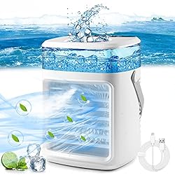 4-IN-1 Evaporative Air Cooler, Rechargeable Small
