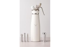 Professional Whipped Cream Dispenser – Ultra-Thick Aluminum Body & Stainless Steel Nozzle, 500ml/1000ml, Multiple Colors – He