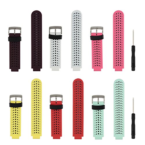 Outdoor Replacement Smart Wrist Watch Accessory Band Strap 6-in-1 Pack for Garmin Forerunner 220/230/235/620/630, One Size Color: 6-in-1 Color Kit, Model: , Outd, Repair & Hardware