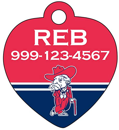 Ole Miss Rebels Mississippi Dog Tag Cat Tag Pet Id Tag Personalized w/ Name & Number