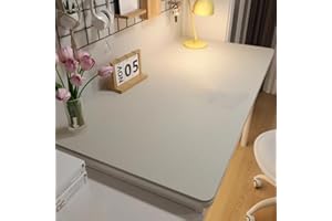 RHPBSF Leather Desk Pad Protector, Office Desk Mat, Large Mouse Pad, Non-Slip PU Leather Desk Blotter, Laptop Desk Pad, Waterproof Desk Writing Pad for Office and Home (White, 47.2 * 15.7)