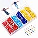 120 PCS JustTop T Tap Electrical Connectors Wire Splice Connector and Insulated Male Quick Disconnect Terminals (Yellow, Red and Blue)