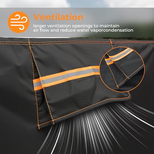 GARPROVM Waterproof Outdoor Furniture Cover, Cover for Outdoor Garden Furniture, 420D Oxford Fabric with Ventilation, Protective Tarpaulin for Table Sofa Outdoor Furniture Sets (250 x 210 x 90 cm)