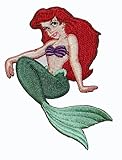 Little Mermaid Character Ariel Sit Embroidered Iron on Disney Movie Patch DS-65