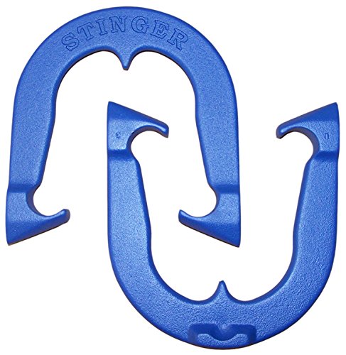 Stinger Professional Pitching Horseshoes- Made in USA! (Blue- Single Pair (2 Shoes))