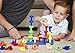 CC O PLAY 50pc Peg Board Stacking Toy for Toddlers - Montessori Educational Building Shapes for Preschoolers - Early Learning Set for Fine Motor Skills - Ebook Pegboard Pattern Cards/Games-Tote Bag