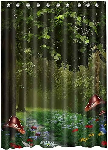 Fairyland to The ForestShower Curtain-Waterproof-Machine Washable-69"x 84"