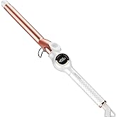 WEEYUM 3/4 Inch Curling Iron, Long Barrel Curling Wand for Hair, Ceramic Tourmaline Hair Curling Iron Double Voltage(100-240V)