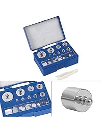 Acogedor 17 piezas de ajuste de peso de precisión de calibración, peso de precisión: 10 mg 3.53 oz
