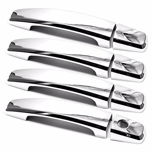 Sizver Chrome Door handle cover For 2010-2014 Chevy Cruze (No passenger side keyhole)