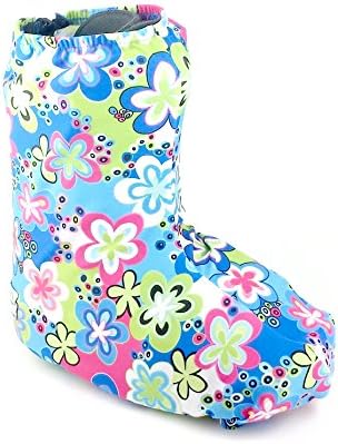 My Recovers Walking Boot Cover for Fracture Boot, Fashion Cover in Blue Flowers, Short Boot, Made in USA, Orthopedic Products Accessories (Large)