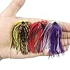 Shaddock-Fishing-10-Bundles-50-Strands-Premium-Silicone-Skirts-Assorted-Color-Fishing-Skirt-Lures-for-DIY-Spinnerbatis-Buzzbaits-Rubber-Jig-Lures-Squid-Rubber-Skirt-Fly-Tying-Material-Line-Foot