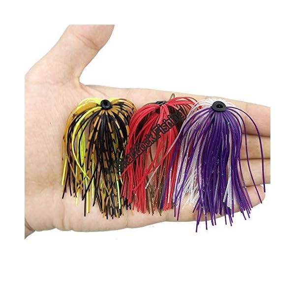 Shaddock-Fishing-10-Bundles-50-Strands-Premium-Silicone-Skirts-Assorted-Color-Fishing-Skirt-Lures-for-DIY-Spinnerbatis-Buzzbaits-Rubber-Jig-Lures-Squid-Rubber-Skirt-Fly-Tying-Material-Line-Foot