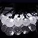 VMANOO Globe Battery Operated Timer String Lights 30 LED Bubble Crystal Ball Fairy Christmas Lighting Decor for Outdoor, Indoor, Garden, Patio, Bedroom Wedding Xmas Decorations (White)