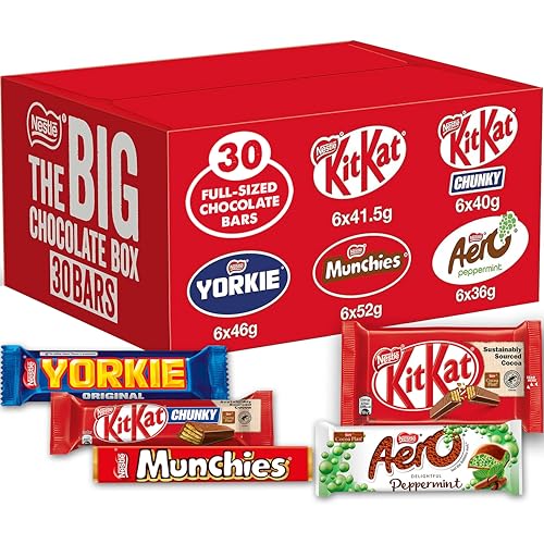 Nestlé Big Chocolate Box 30 Bars with KitKat, Aero, Yorkie & Munchies