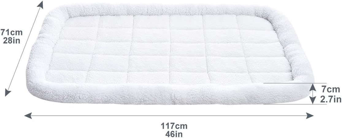 Basics Faux-Sherpa Padded Bolster Pet Bed, X-Large (46 x 28 Inches) : Pet Supplies