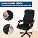 CAVEEN Office Chair Cover Computer Chair Universal Boss Chair Cover Modern Simplism Style High Back Large Size (Chair not Included) Black Large