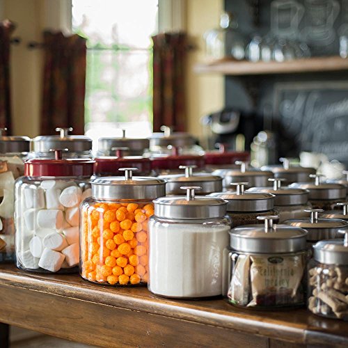 Anchor Hocking 2 Gallon Montana Glass Jar with Lid (2 piece, silver
