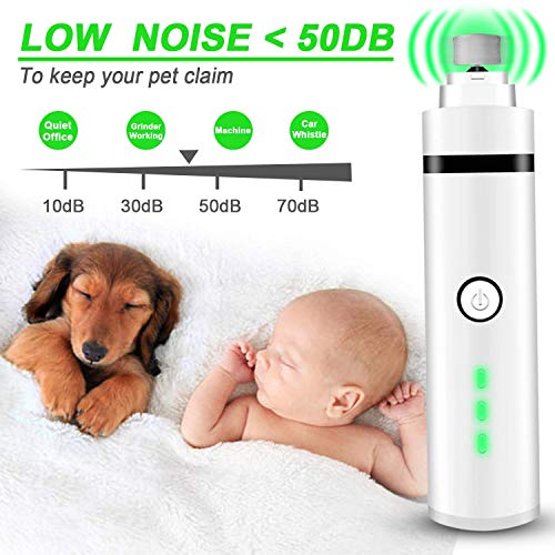 Dog Nail Grinder and Clippers, Vapker Electric Pet Nail Clippers and Hair Trimmer Grooming Tool for Small Medium Large Dogs & Cats with Professional 2 Speed - Thumbnail 3