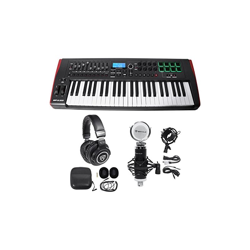 Novation IMPULSE 49-Key Ableton Live MIDI USB Keyboard Controller+Headphones+Mic