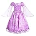 ReliBeauty Little Girls Costume Mesh Sleeve Princess Fancy Dress, 3T-4T/100, Lavender